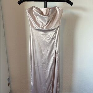 Babyboo Elegant Cream Strapless Dress